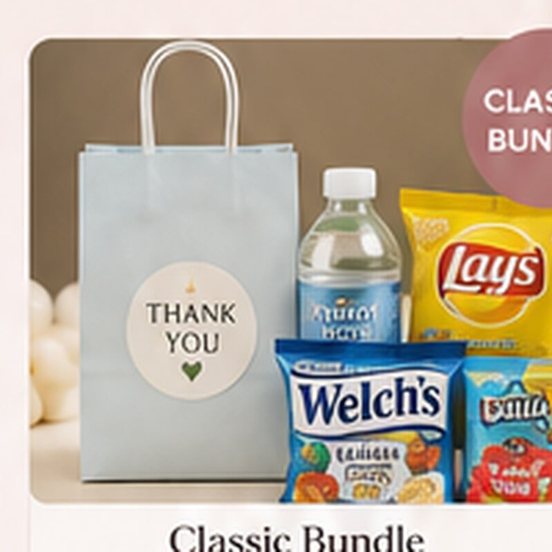 Halo B Designs personalized clear gift bag party favor mockup