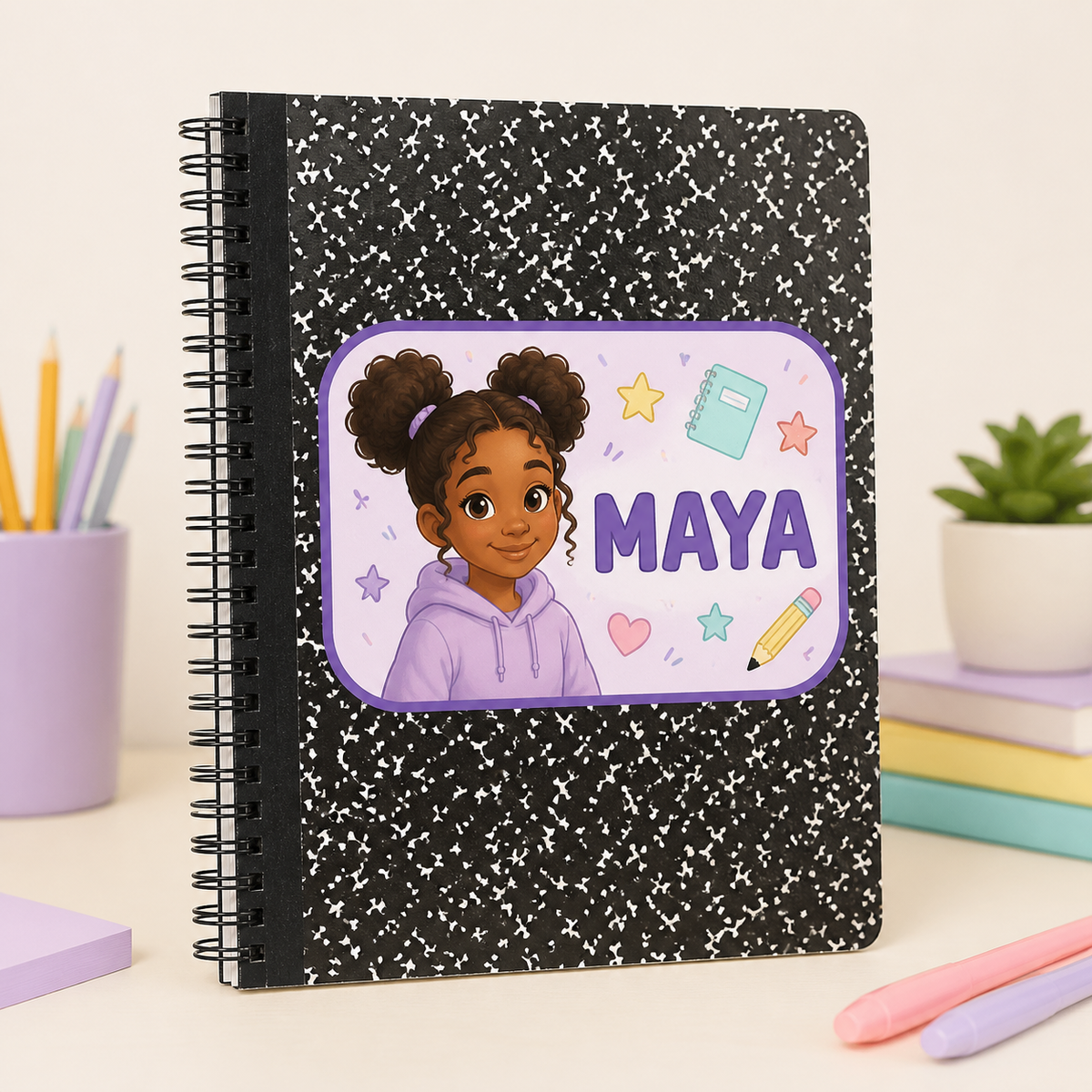 Personalized Spiral School Notebook