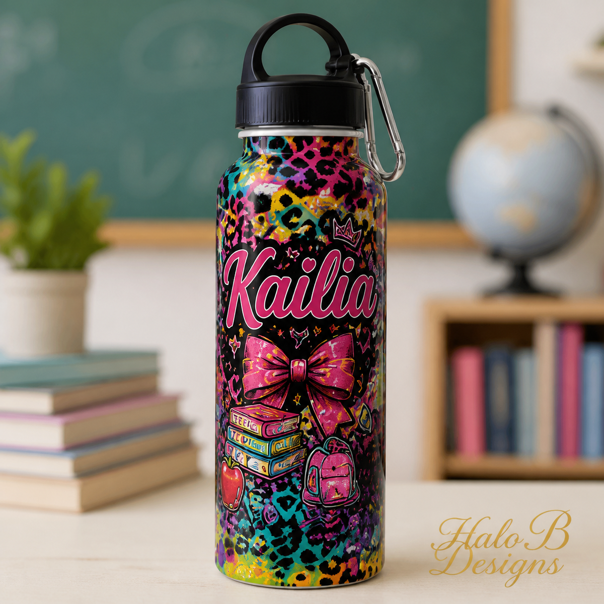 Personalized Sports Water Bottle by Halo B Designs