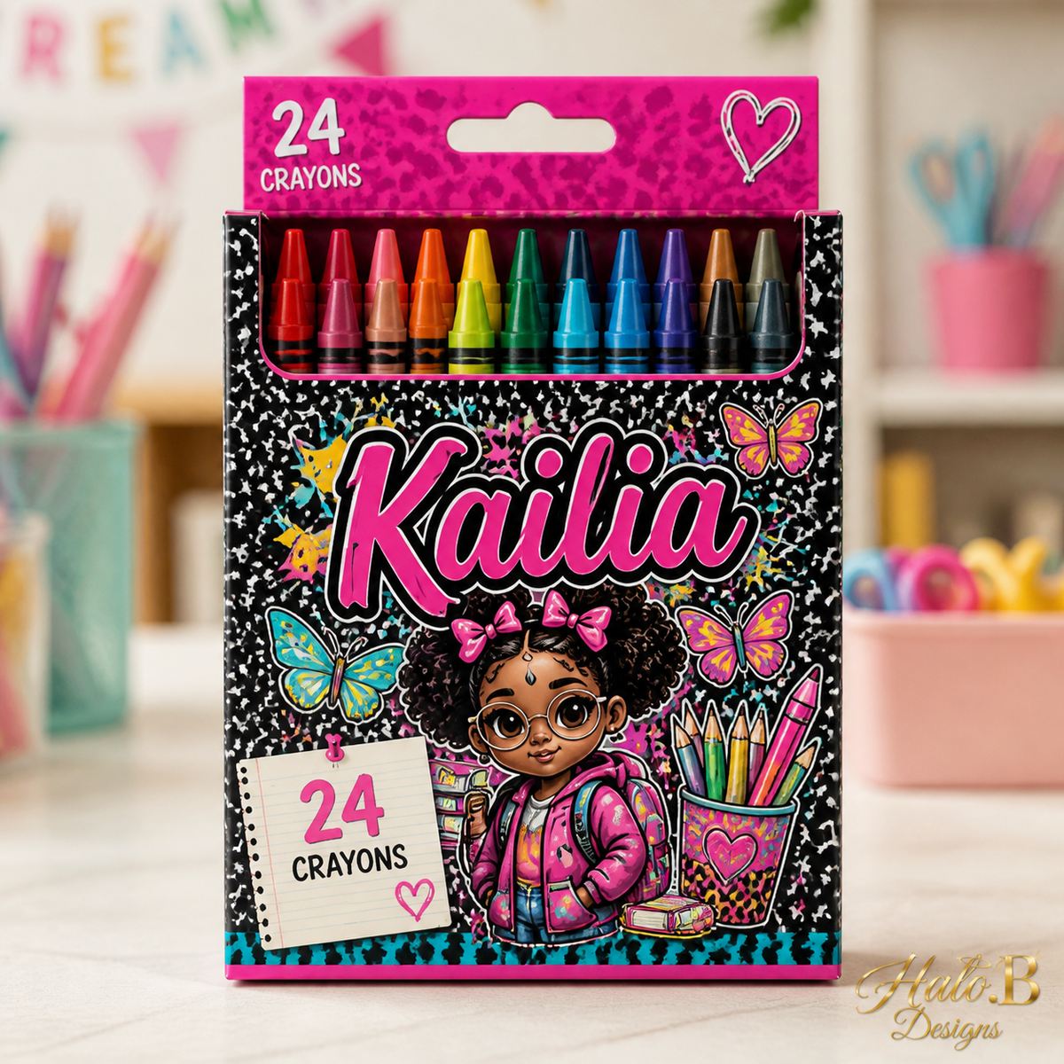 Personalized Crayon Box by Halo B Designs