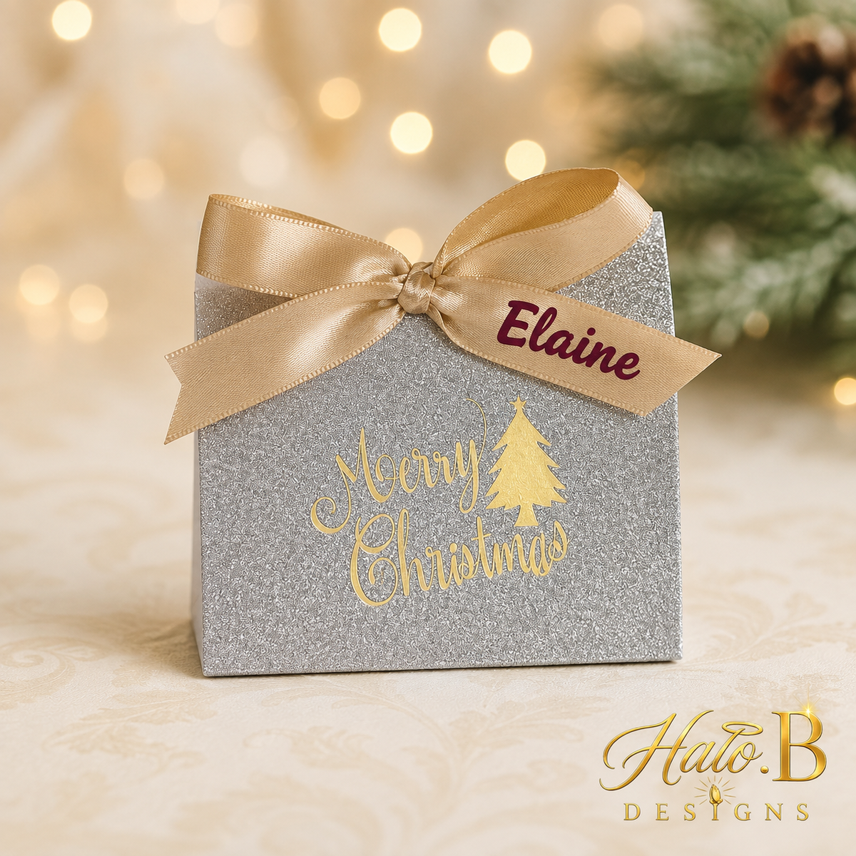 Elaine Merry Christmas gift box