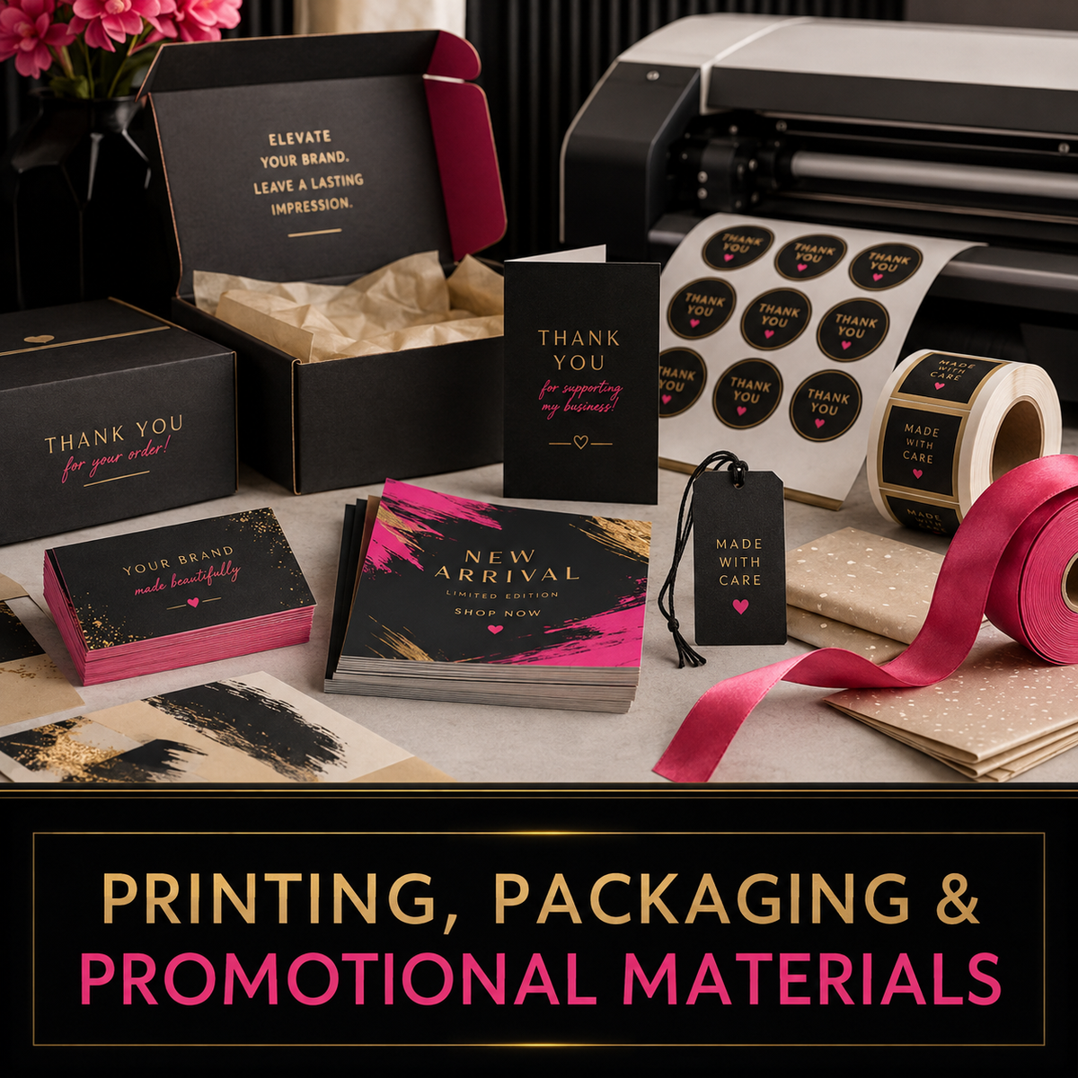 Halo B Designs printing packaging and promotional materials service