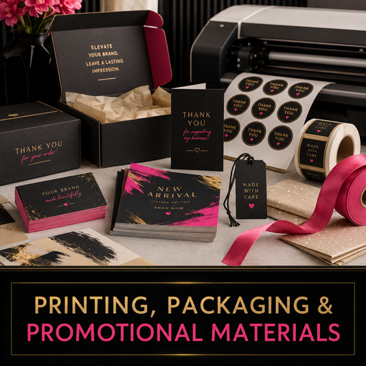 Halo B Designs printing packaging and promotional materials service