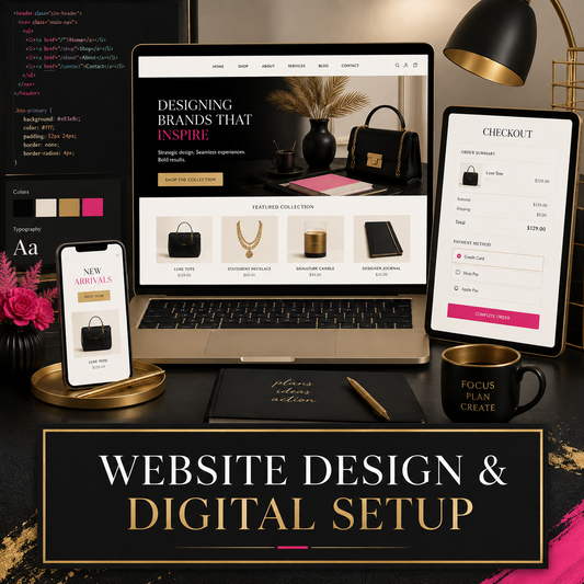 Halo B Designs website design and digital setup service