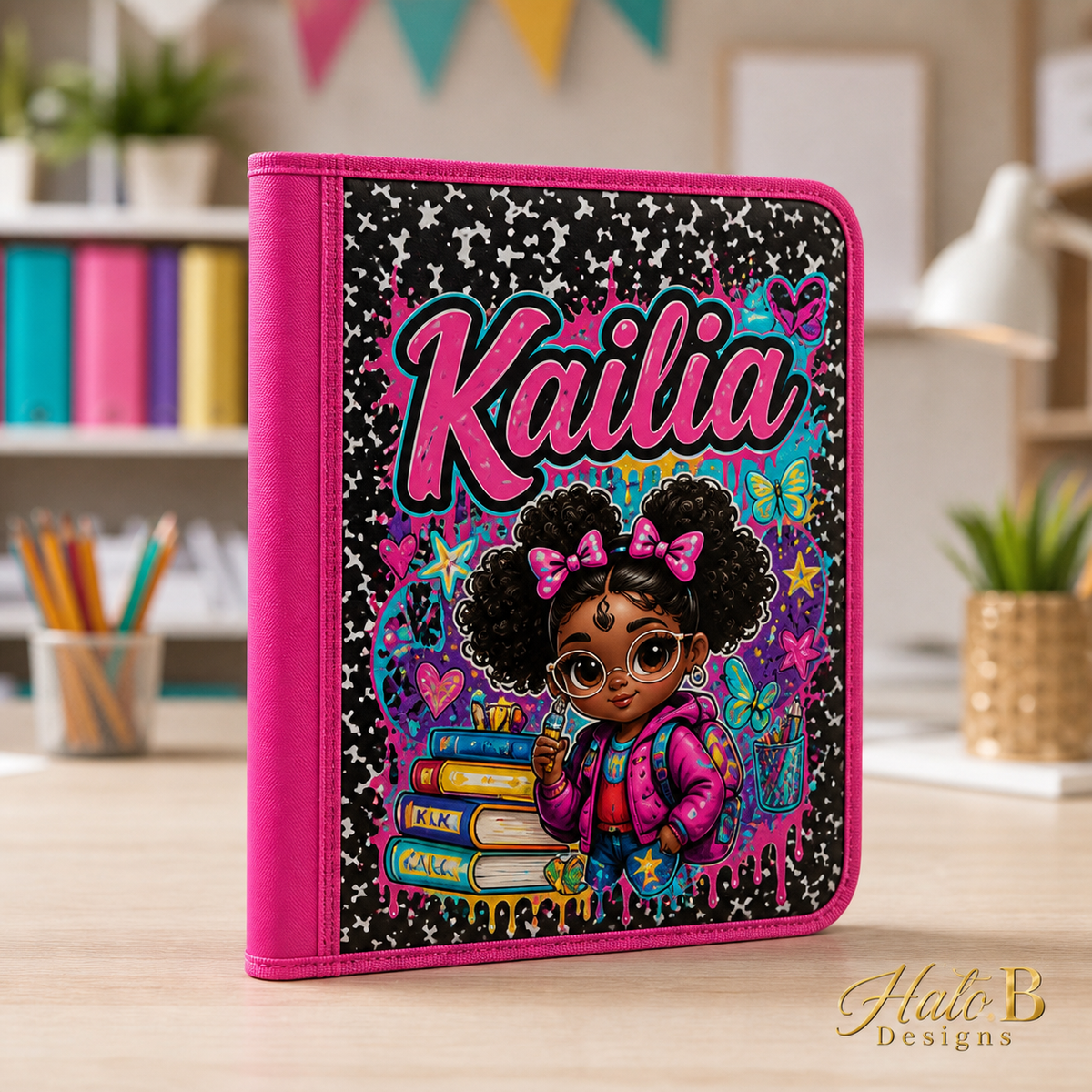 Personalized School Folder or Binder by Halo B Designs