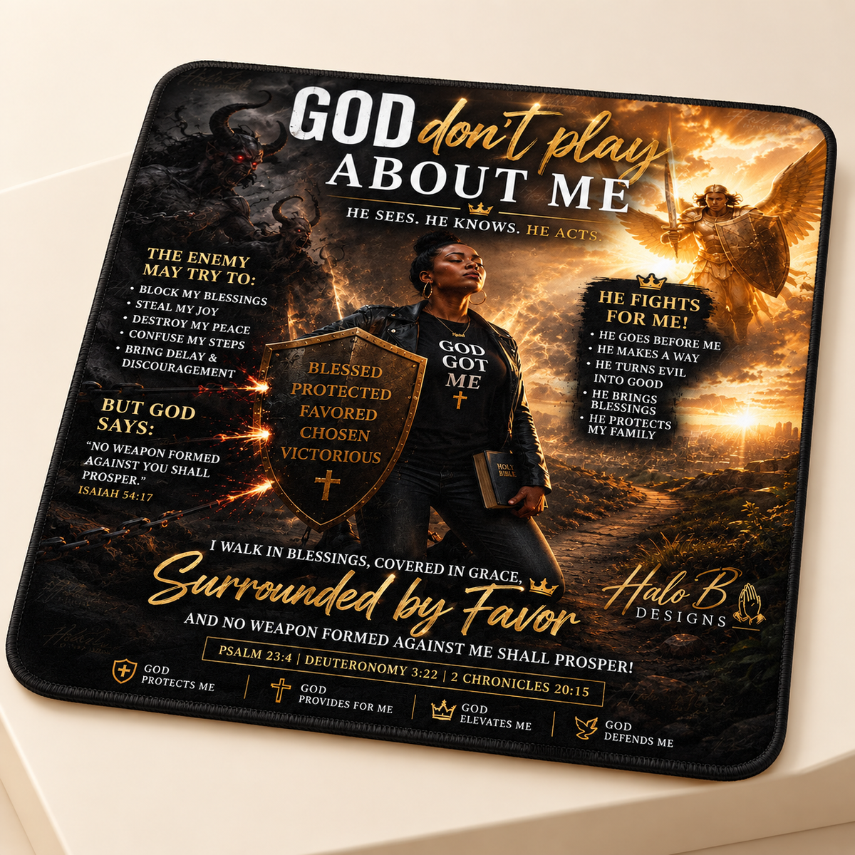 God Don't Play About Me Christian mouse pad