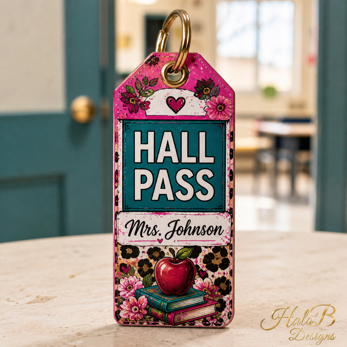Personalized Teacher Hall Pass by Halo B Designs