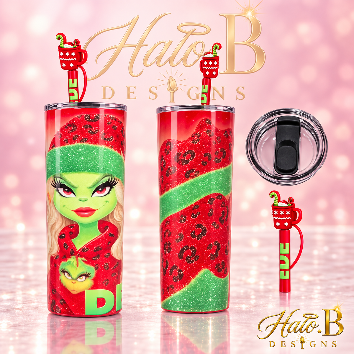 Halo B Designs customized tumbler, straw, straw topper and lid topper stock photo 12