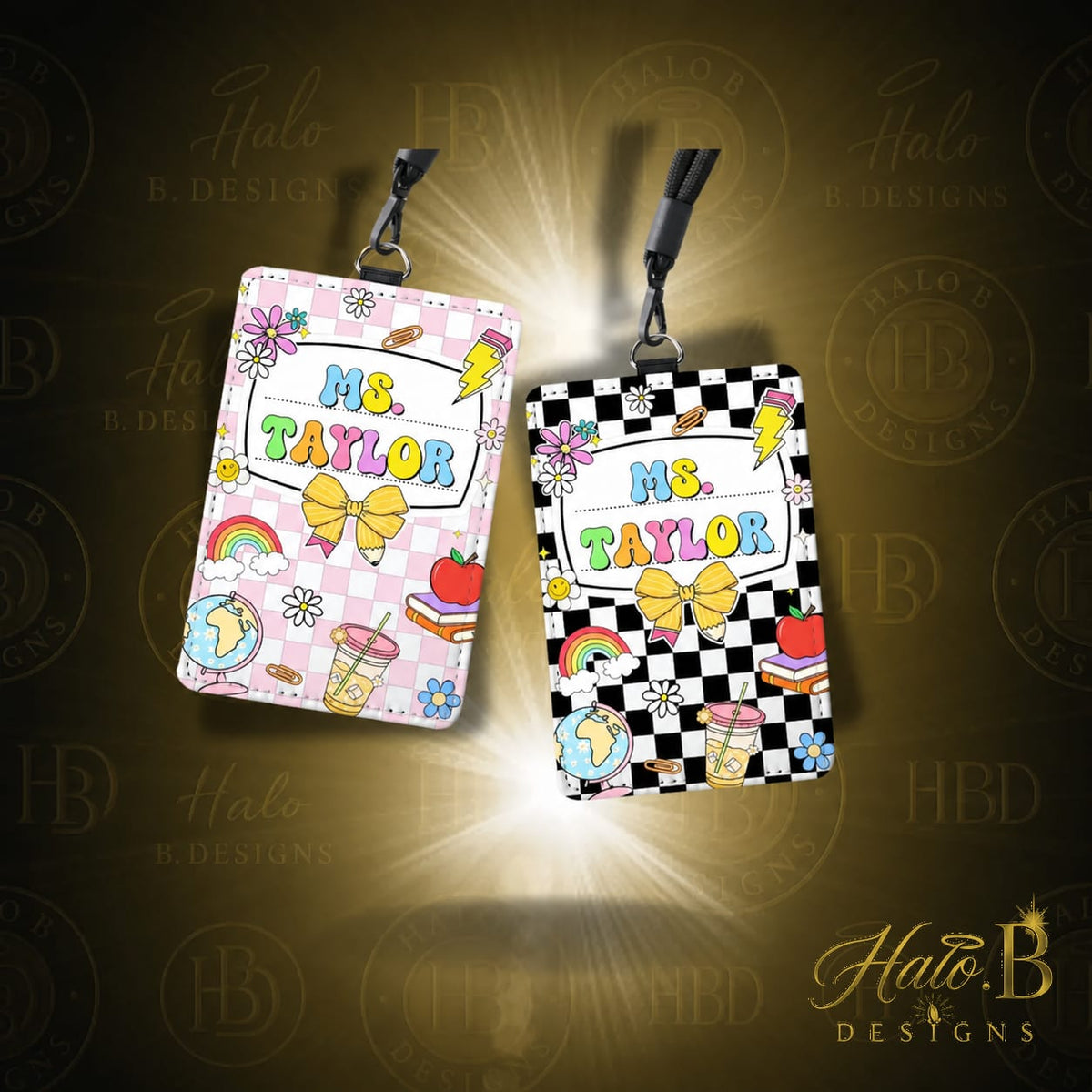 Personalized Teacher Lanyard & ID Badge Holder