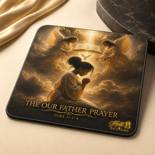 Our Father Prayer Luke 11 Christian stitched mouse pad