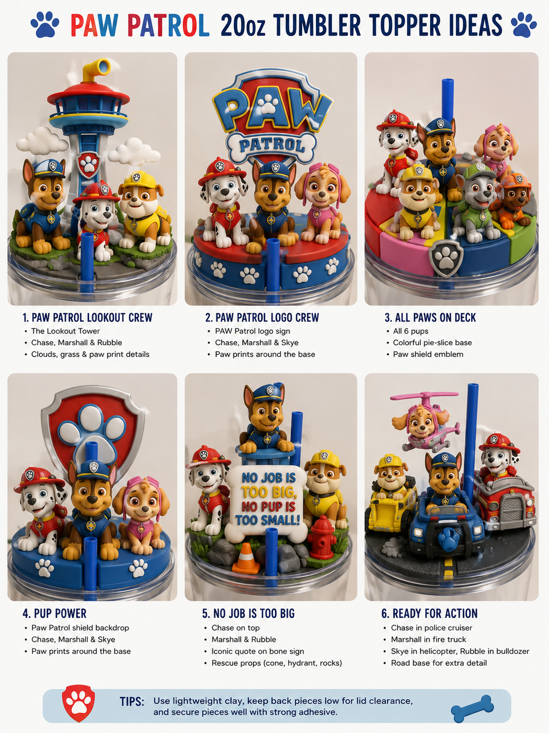 Character tumbler topper inspiration examples
