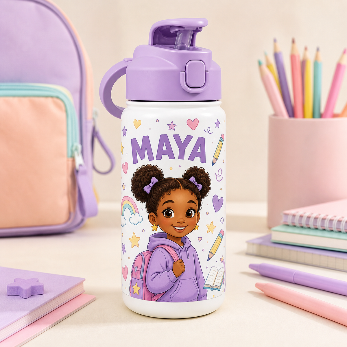 Personalized 12 oz Kids Water Bottle