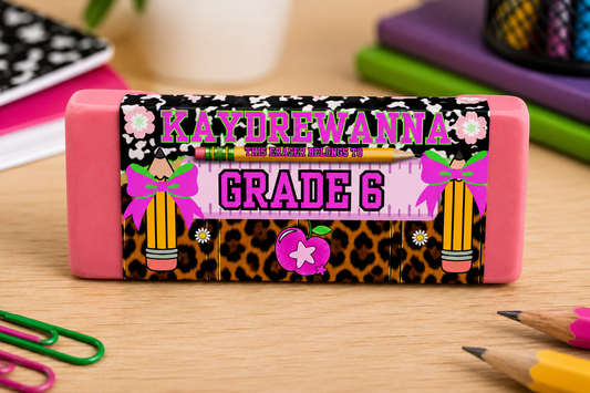 Personalized School Eraser