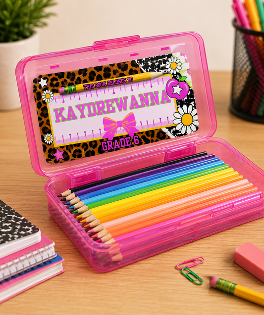Personalized Hard Pencil Case Box