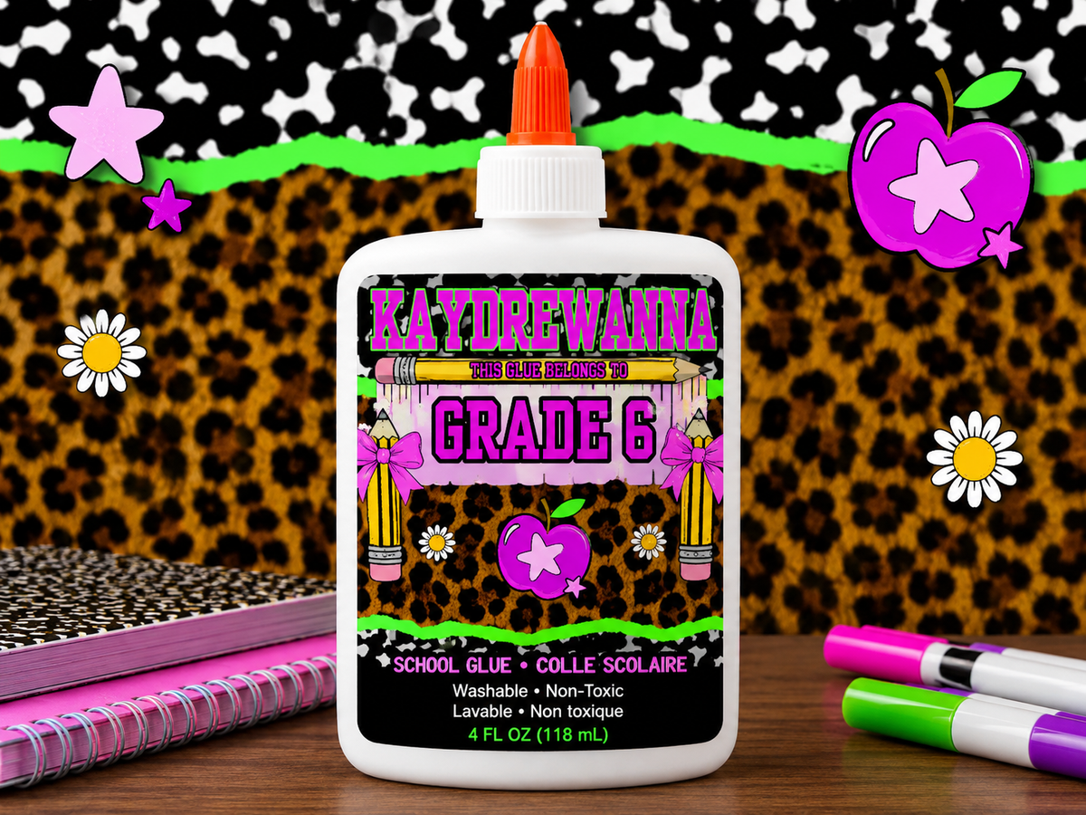 Personalized School Glue – 4 fl oz