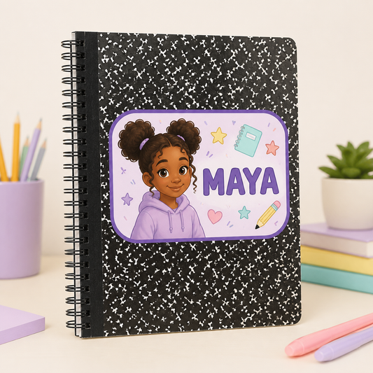 Personalized Spiral School Notebook