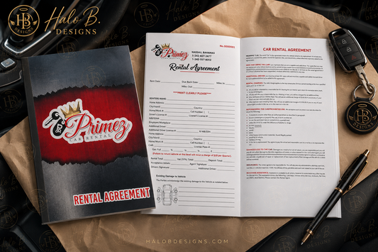 Custom Rental Agreement & Receipt Books