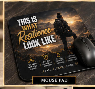 This Is What Resilience Looks Like mouse pad mockup