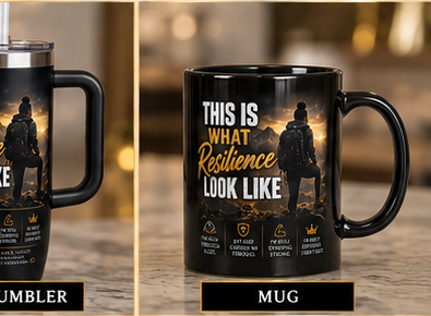 This Is What Resilience Looks Like black mug mockup