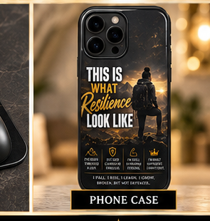 This Is What Resilience Looks Like phone case mockup