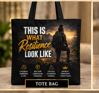 This Is What Resilience Looks Like tote bag mockup