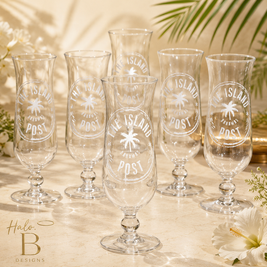 Customized champagne flute party favour set