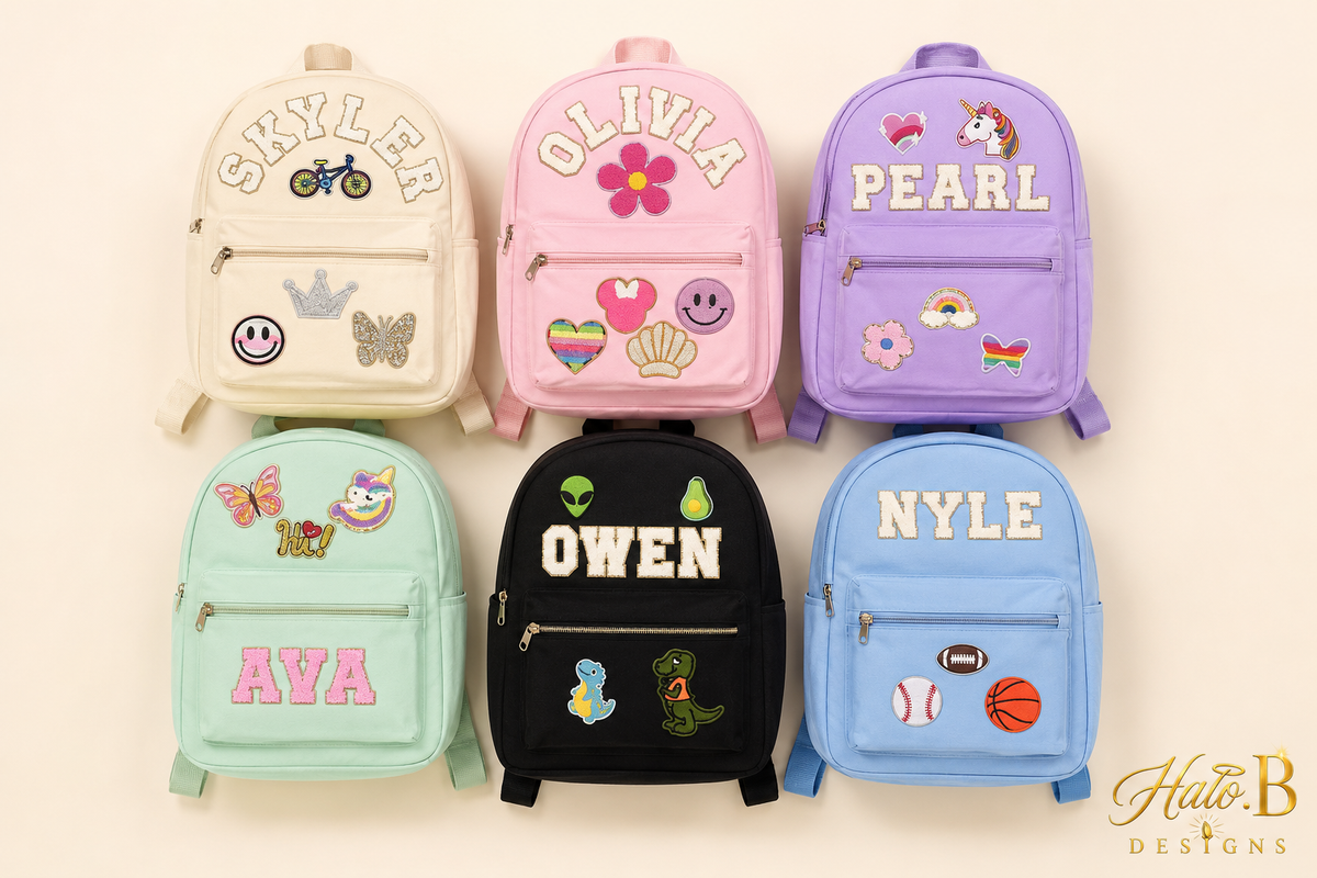 Personalized kids backpack collection