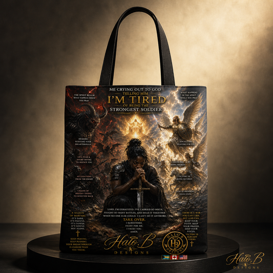 Spiritual Warfare Full-Print Canvas Tote Bag