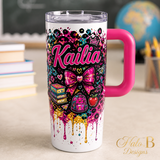Personalized Travel Mug with Lid by Halo B Designs