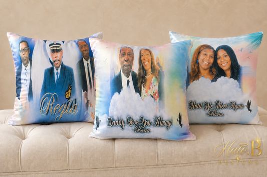 Personalized memorial photo pillow
