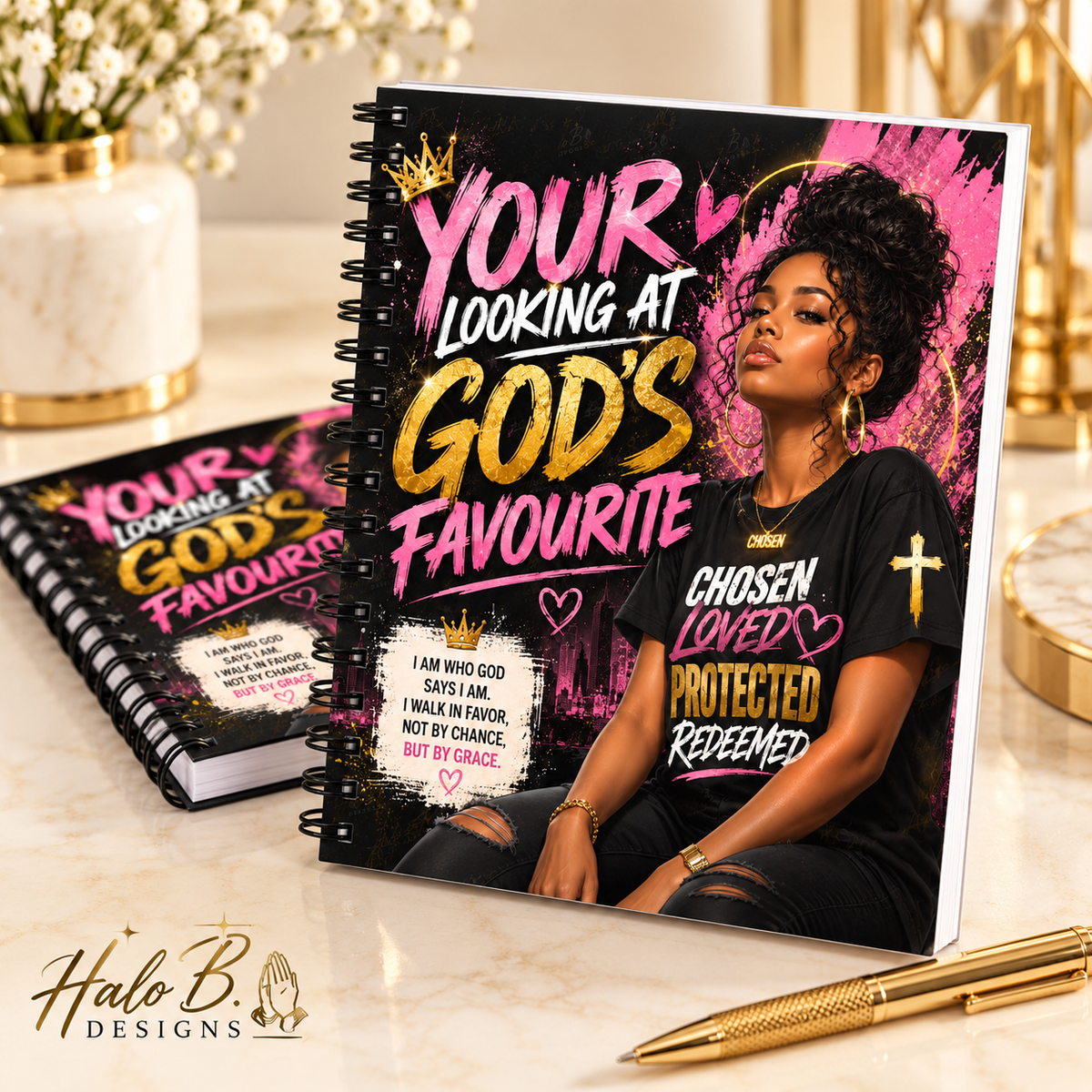 You're Looking at God's Favourite Christian spiral prayer notebook product photo